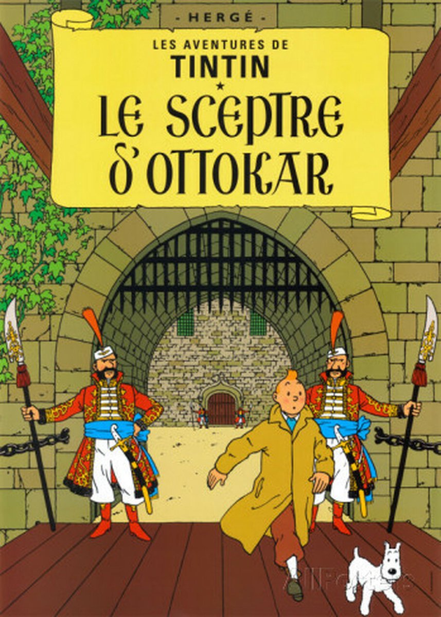 Kuifje - Poster - De Scepter van Ottokar - 50x70cm Hergé - Moulinsart