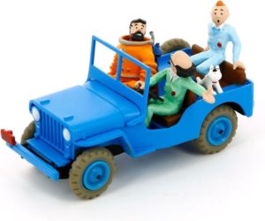 Kuifje Auto - La Jeep CJ 2a Bleue - 1:43 - Mannen naar de Maan - Tintin Moulinsart