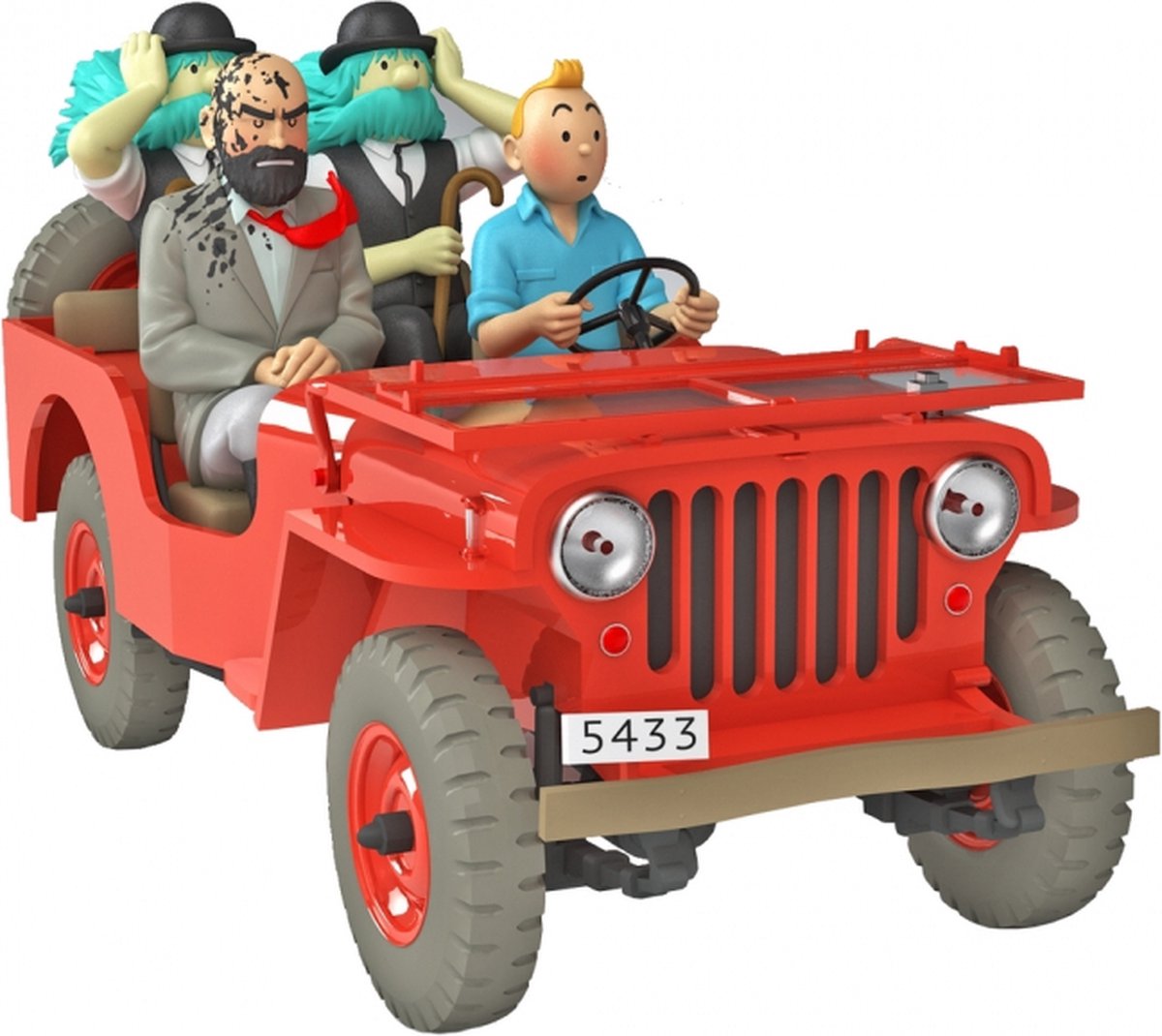 Kuifje Moulinsart Auto 1/24 - De rode woestijn Jeep Willys - Tintin Bobbie Jansen en Janssen #47