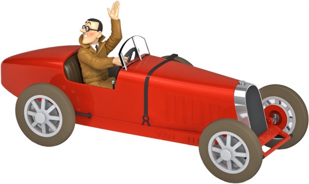 Kuifje Moulinsart Auto 1/24 - De Bugatti type 35 van Bobby Smiles - Tintin #41