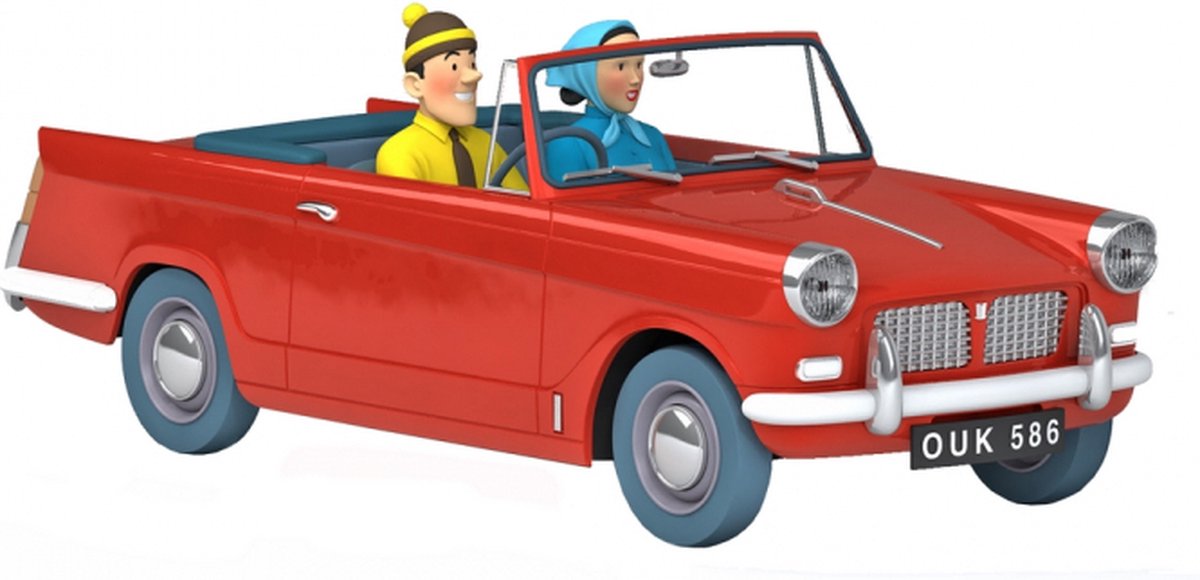 Kuifje Moulinsart Auto 1/24 - De Cabriolet van de Toeristen (Triumph Herald) - Tintin #52