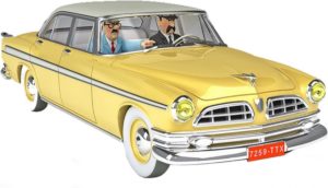 Kuifje Moulinsart Auto 1/24 - De gele Chrysler auto van de ontvoerders - NewYorker deluxe 55 Tintin #39