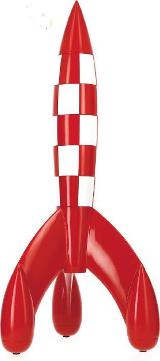 Kuifje - Raket- De Originele Kuifje Raket- Rood - Wit - 60 cm hoog - Certificaat