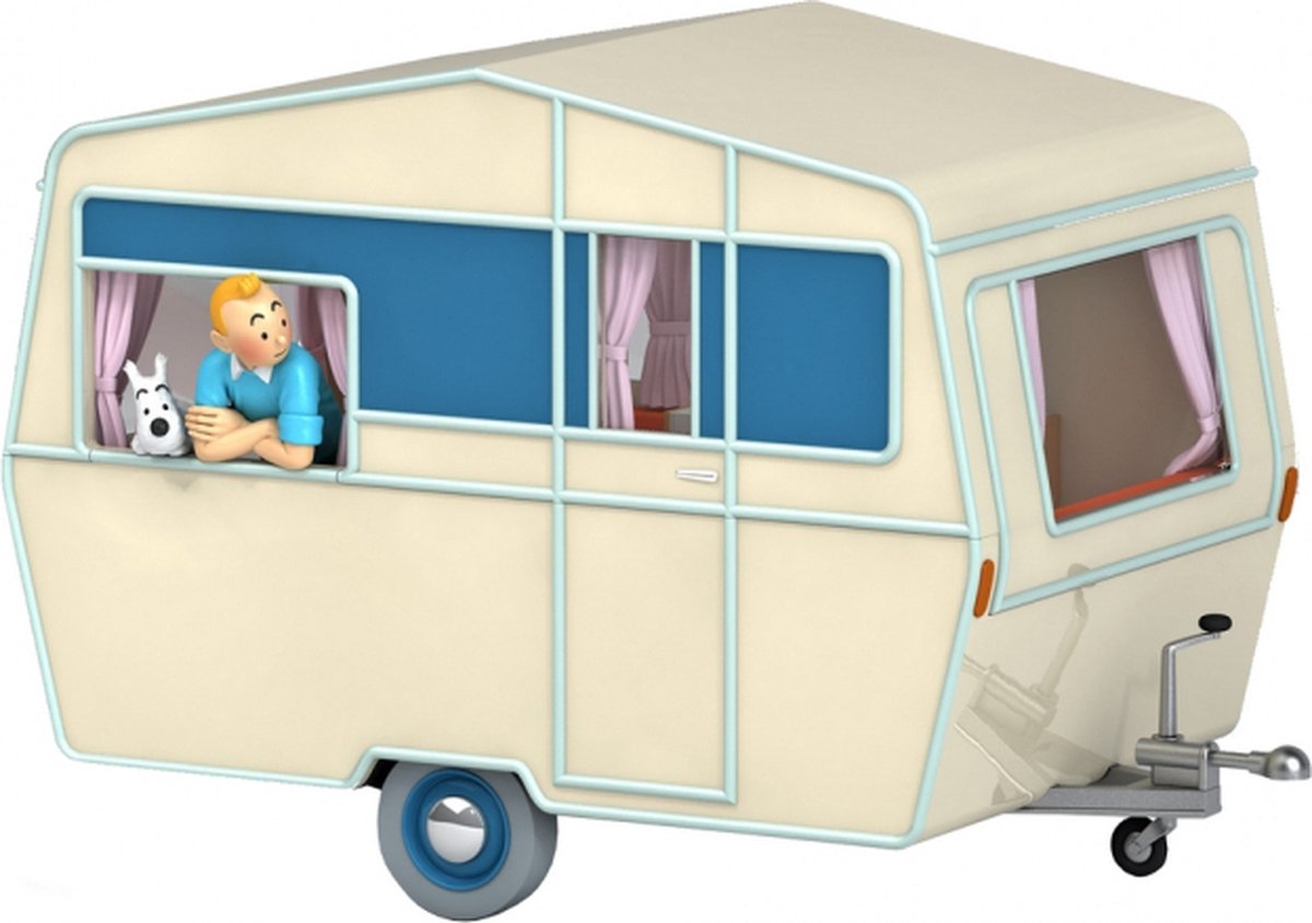 Kuifje Moulinsart Auto 1/24 - De Caravan van de Toeristen - Eccles GT 305 Tintin Bobbie #51