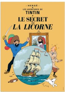 Kuifje - Poster - Het Geheim van de Eenhoorn - Le secret de la Licorne (50 X 70CM) - 50x70cm - Officiele Moulinsart Poster