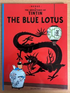 Kuifje blauwe lotus engelse uitvoering Tintin the blue lotus